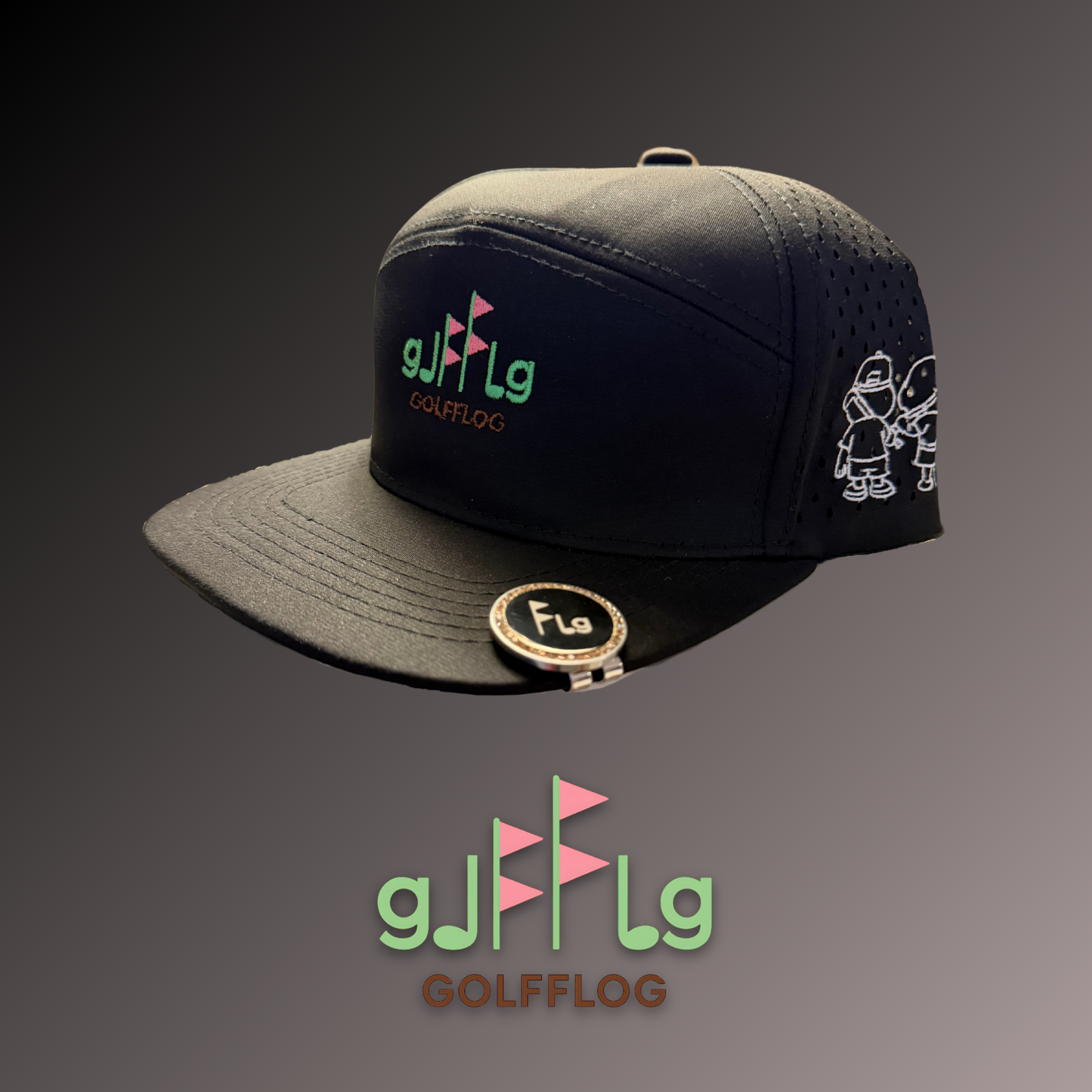 G-Hat1: Original FlatBill & SnapBack Hats by GOLFFLOG™