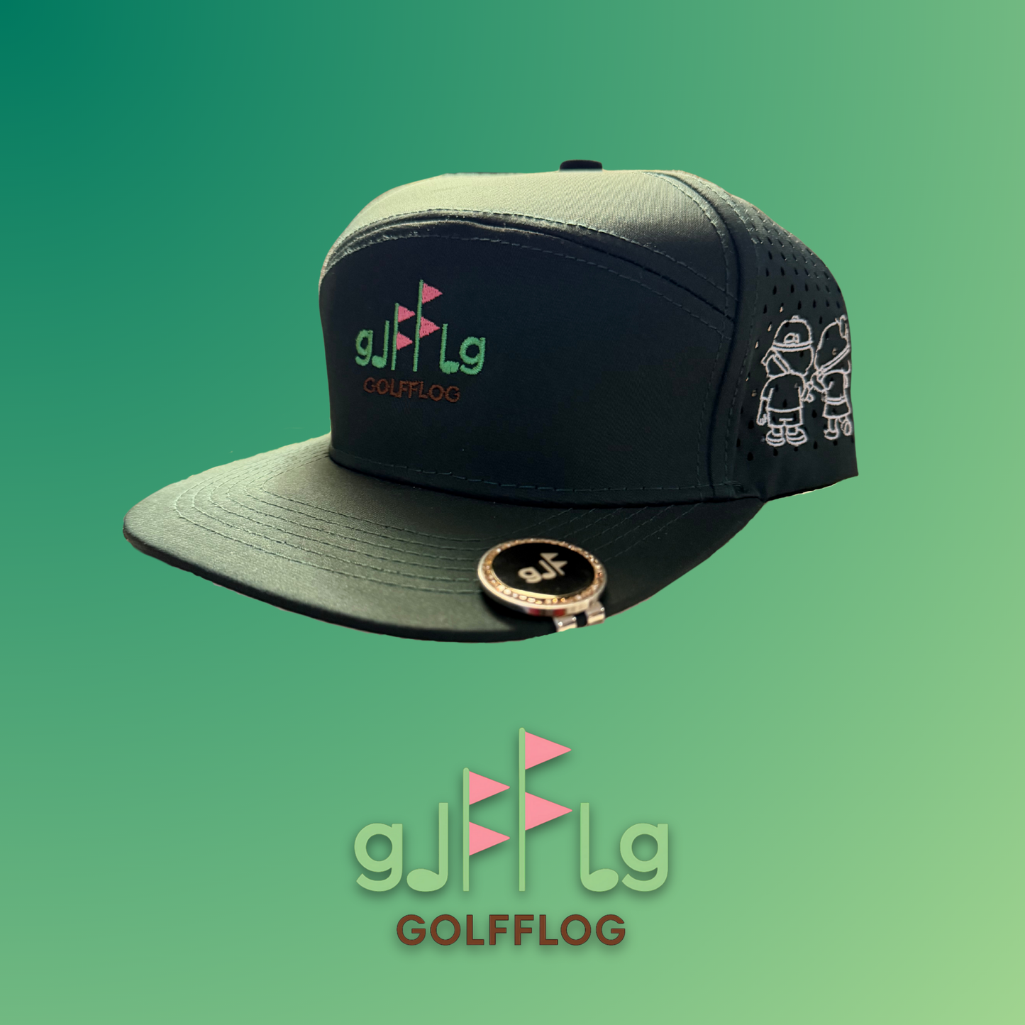 G-Hat1: Original FlatBill & SnapBack Hats by GOLFFLOG™
