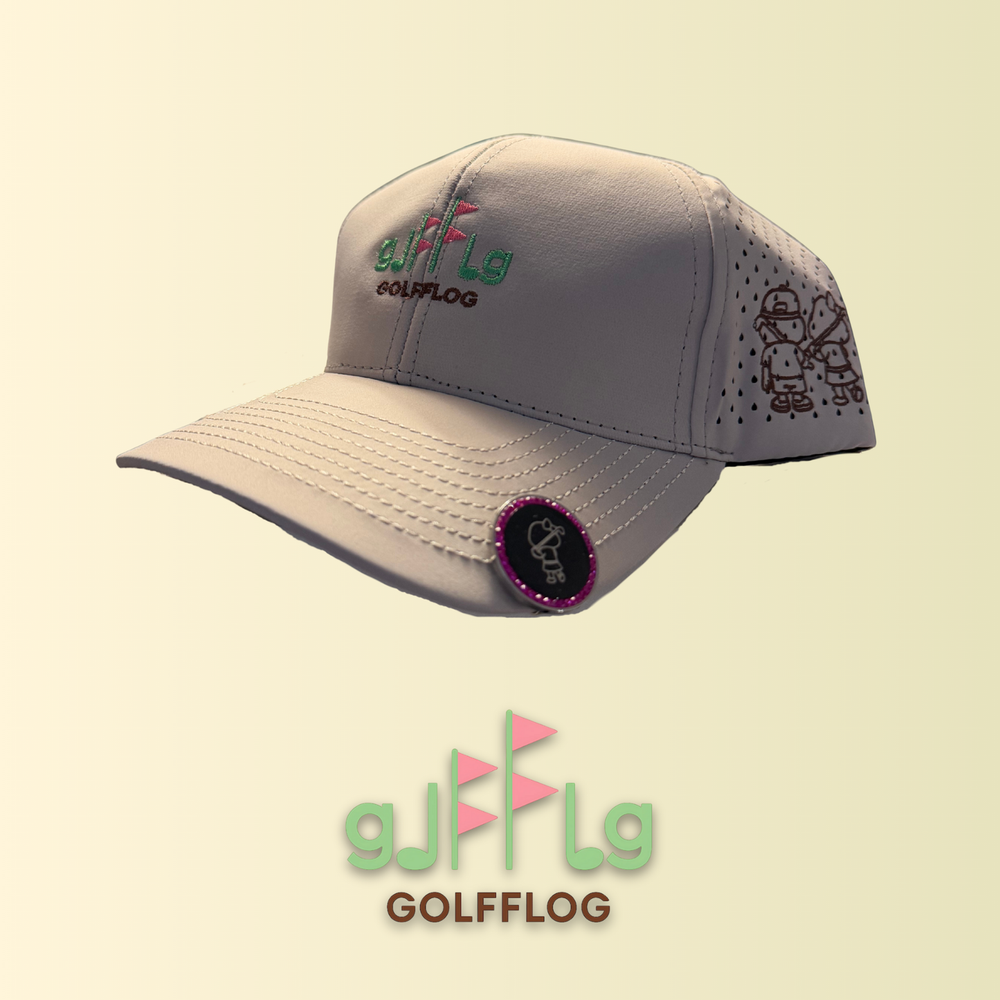 G-Hat1: Original FlatBill & SnapBack Hats by GOLFFLOG™