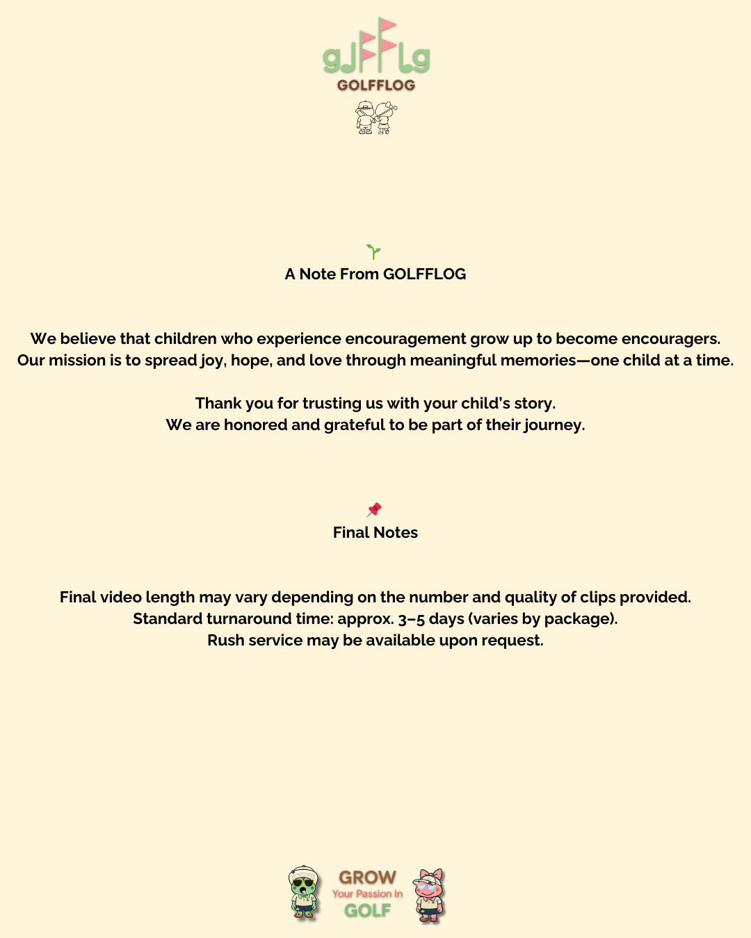 GOLFFLOG™ Junior Memory Video — Celebrate Your Child’s Golf Journey