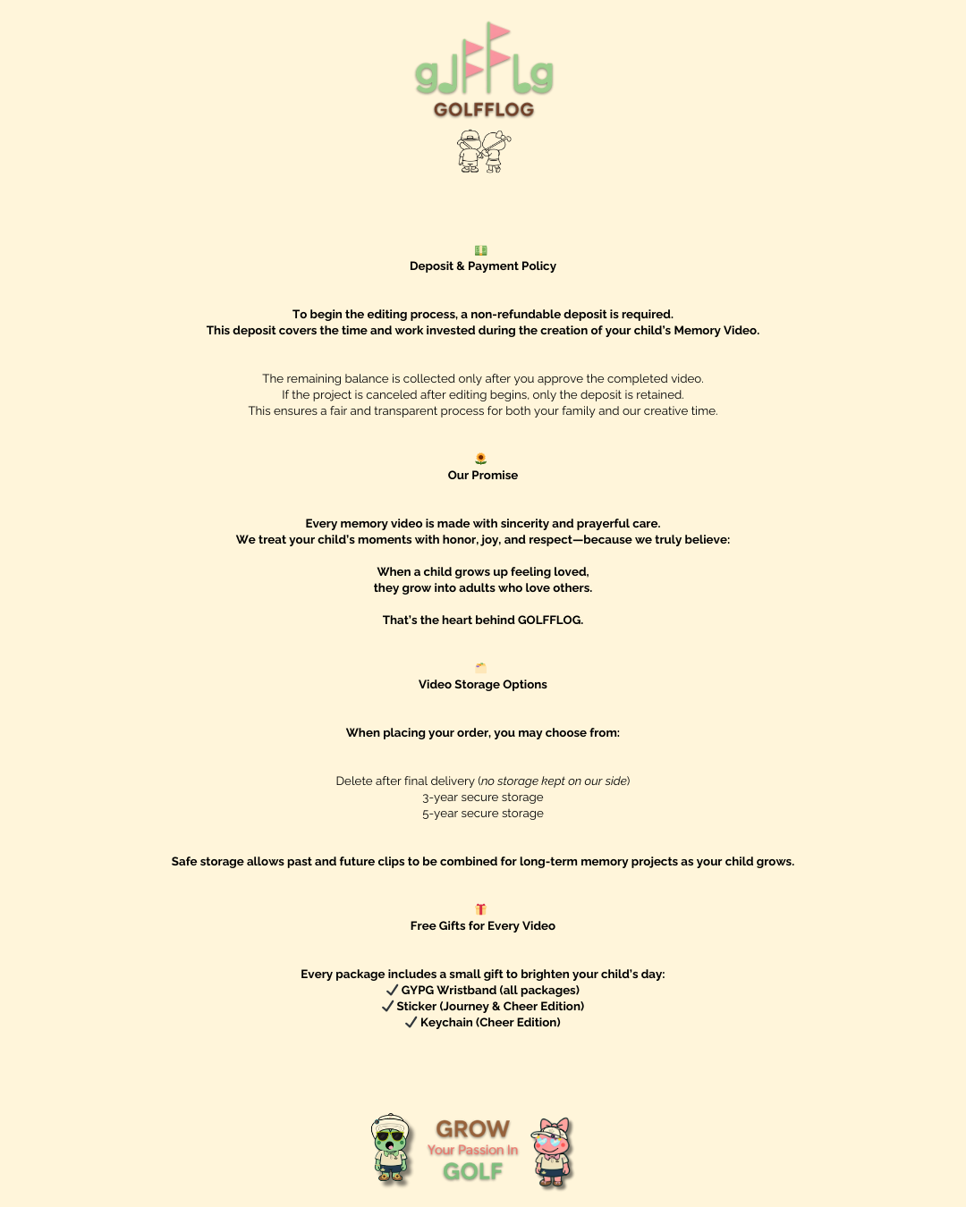 GOLFFLOG™ Junior Memory Video — Celebrate Your Child’s Golf Journey